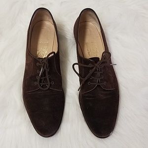 Salvatore Ferragamo brown suede shoes